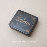 画像: 19世紀 アンティーク ナポレオン3世時代 パピエマシェの小さなスタンプケース TIMBRES
