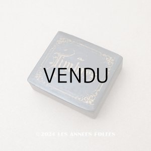画像: 19世紀 アンティーク ナポレオン3世時代 パピエマシェの小さなスタンプケース TIMBRES