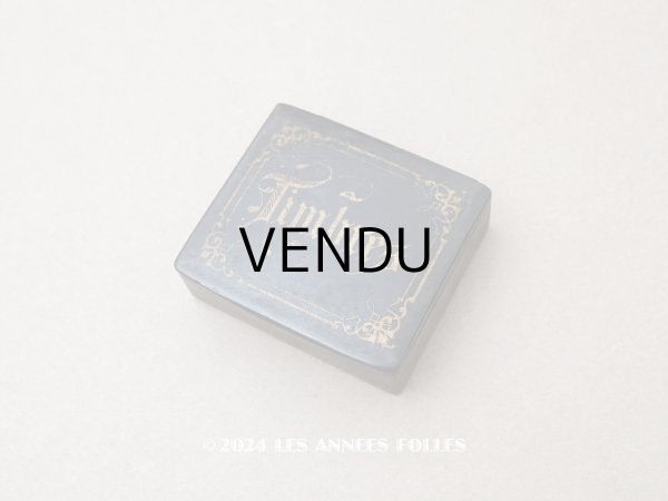 画像1: 19世紀 アンティーク ナポレオン3世時代 パピエマシェの小さなスタンプケース TIMBRES (1)