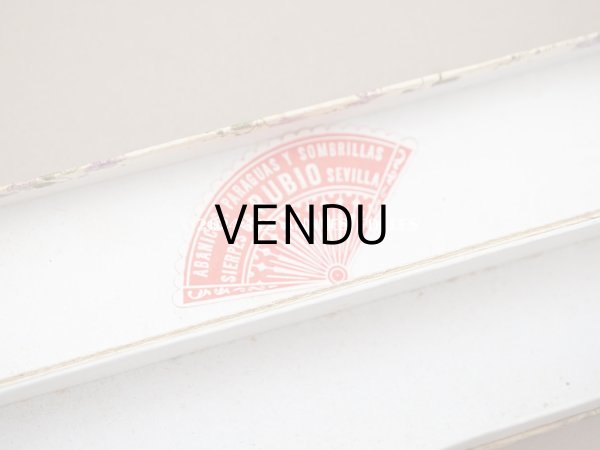 画像7: 1900年頃 アンティーク 菫 ファンのボックス (7)