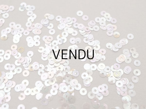 画像2: 19世紀末 アンティーク メタル製 極小 3mm スパンコール シルバー ABカラー (2)