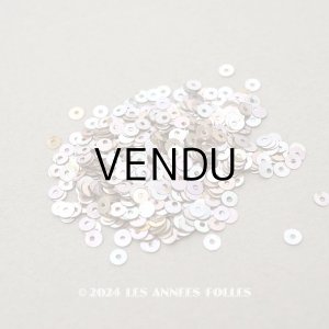 画像: 19世紀末 アンティーク メタル製 極小 3mm スパンコール シルバー ABカラー