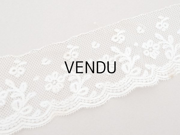 画像7: アンティーク 花模様のヴァランシエンヌレース 2.1m 5.4cm幅 エクリュ (7)