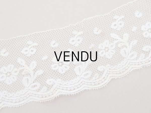 画像6: アンティーク 花模様のヴァランシエンヌレース 2.1m 5.4cm幅 エクリュ (6)