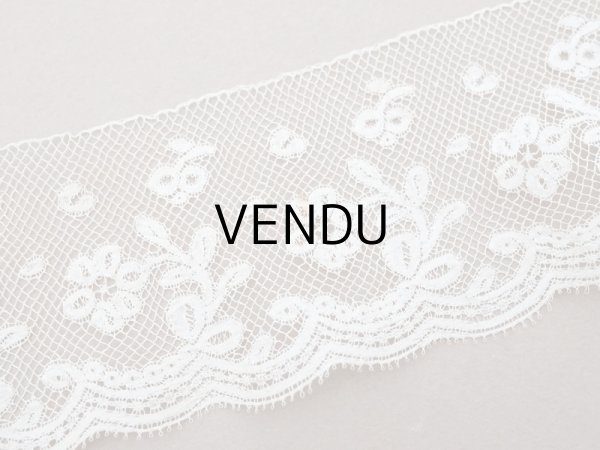 画像8: アンティーク 花模様のヴァランシエンヌレース 2.1m 5.4cm幅 エクリュ (8)