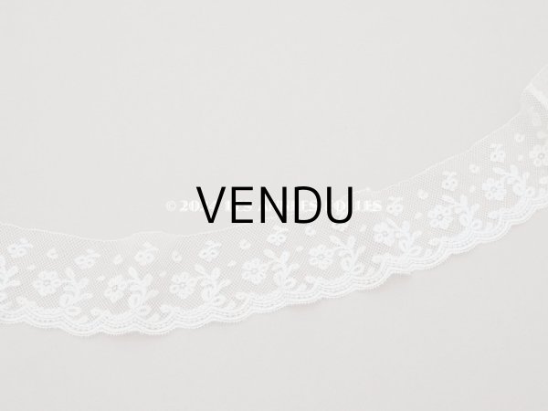 画像4: アンティーク 花模様のヴァランシエンヌレース 2.1m 5.4cm幅 エクリュ (4)