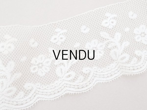 画像3: アンティーク 花模様のヴァランシエンヌレース 2.1m 5.4cm幅 エクリュ (3)