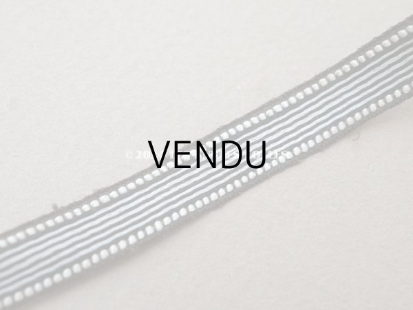 画像3: アンティーク パールリムのリボン モノトーン 2.81m 9mm幅 黒＆白 (3)