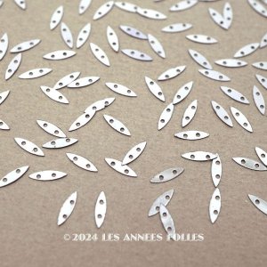 画像: 19世紀末 アンティーク メタル製 8×2mm スパンコール シルバー 100ピースのセット