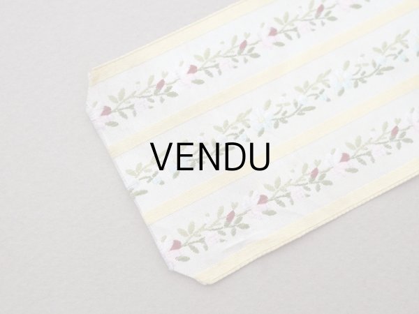 画像5: アンティーク 薔薇のジャガード織 シルクリボン リボンメーカーのサンプラー 109cm (5)