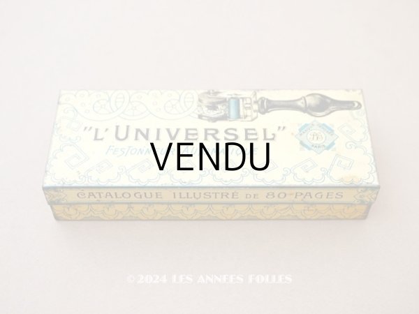 画像1: アンティーク 刺繍図案用 ローラースタンプ メタル製ケース付 ”L'UNIVERSEL" FESTONNEUR AUTOMATIQUE (1)