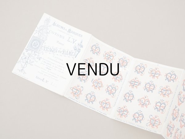 画像4: アンティーク モノグラムの図案帳 ALBUMS DE MARQUES COTONS L.V. OUVRAGES DE DAMES SERIE F N 156 (4)