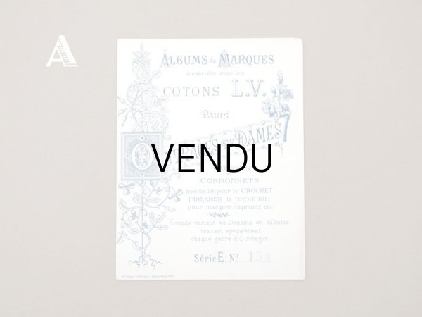 画像2: アンティーク モノグラムの図案帳 ALBUMS DE MARQUES COTONS L.V. OUVRAGES DE DAMES SERIE F N 156 (2)