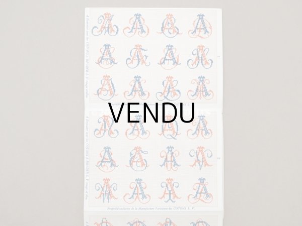 画像5: アンティーク モノグラムの図案帳 ALBUMS DE MARQUES COTONS L.V. OUVRAGES DE DAMES SERIE F N 156 (5)