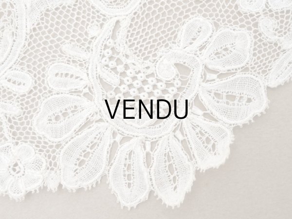 画像9: アンティーク 幅広 ニードルレース＆ボビンレースのボーダー 131cm 18.9cm幅 (9)