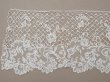 画像11: アンティーク 幅広 ニードルレース＆ボビンレースのボーダー 131cm 18.9cm幅 (11)