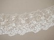 画像2: アンティーク 幅広 ニードルレース＆ボビンレースのボーダー 131cm 18.9cm幅 (2)
