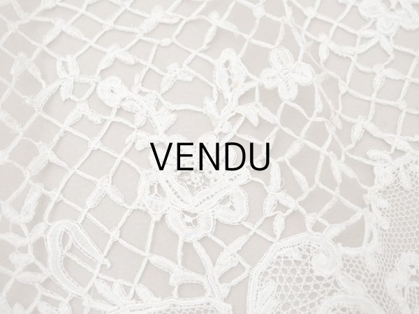 画像4: アンティーク 幅広 ニードルレース＆ボビンレースのボーダー 131cm 18.9cm幅 (4)