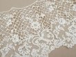 画像3: アンティーク 幅広 ニードルレース＆ボビンレースのボーダー 131cm 18.9cm幅 (3)