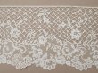 画像15: アンティーク 幅広 ニードルレース＆ボビンレースのボーダー 131cm 18.9cm幅 (15)