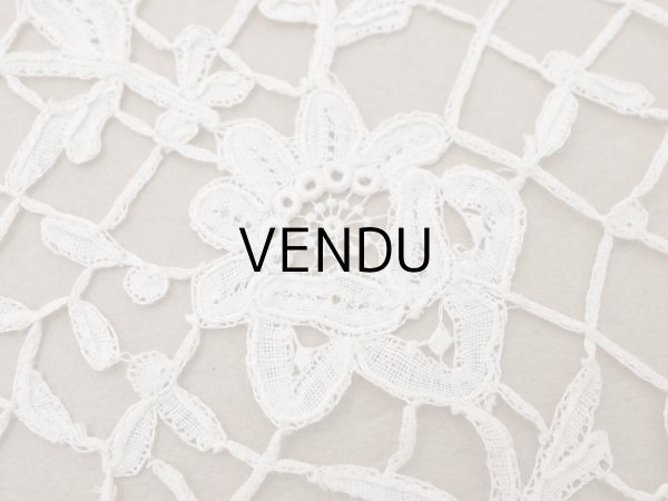 画像6: アンティーク 幅広 ニードルレース＆ボビンレースのボーダー 131cm 18.9cm幅 (6)