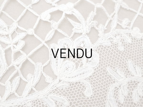 画像8: アンティーク 幅広 ニードルレース＆ボビンレースのボーダー 131cm 18.9cm幅 (8)