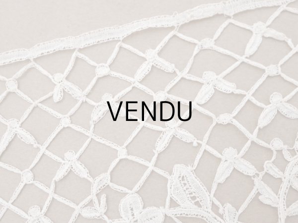 画像10: アンティーク 幅広 ニードルレース＆ボビンレースのボーダー 131cm 18.9cm幅 (10)