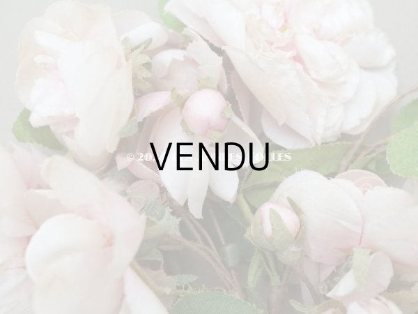 画像7: アンティーク 薔薇の布花のブーケ パウダーピンク クウォーターロゼット咲き (7)