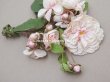 画像3: アンティーク 薔薇の布花のブーケ パウダーピンク クウォーターロゼット咲き (3)