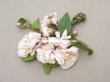 画像2: アンティーク 薔薇の布花のブーケ パウダーピンク クウォーターロゼット咲き (2)