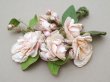 画像6: アンティーク 薔薇の布花のブーケ パウダーピンク クウォーターロゼット咲き (6)