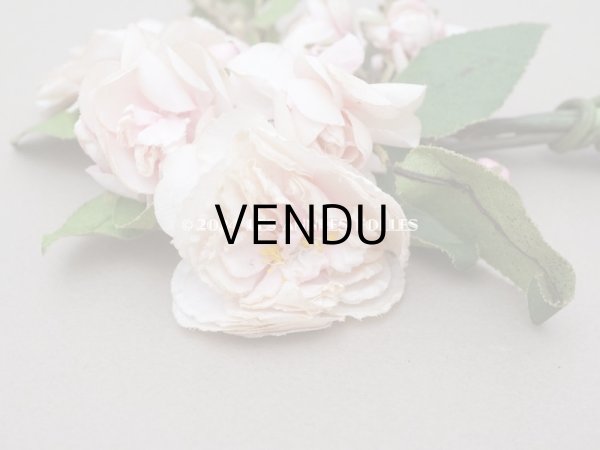 画像5: アンティーク 薔薇の布花のブーケ パウダーピンク クウォーターロゼット咲き (5)