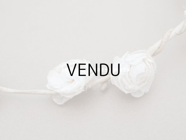 画像10: 【セール対象外】アンティーク 薔薇の布花のティアラ 花冠 初聖体 (10)