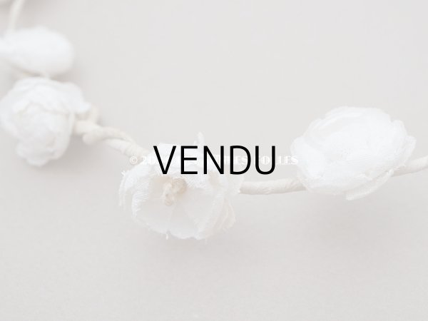 画像11: 【セール対象外】アンティーク 薔薇の布花のティアラ 花冠 初聖体 (11)