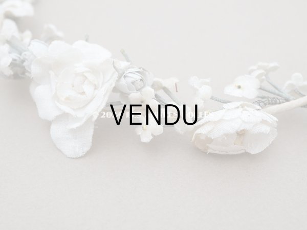 画像8: 【セール対象外】アンティーク 薔薇の布花のティアラ 花冠 初聖体 (8)