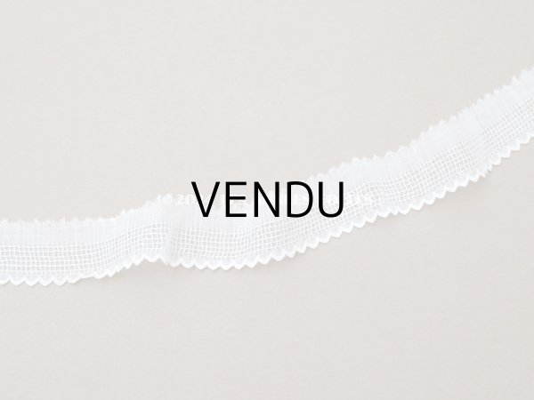 画像4: アンティーク スカラップレース コットンオーガンジー 2.7cm幅  (4)