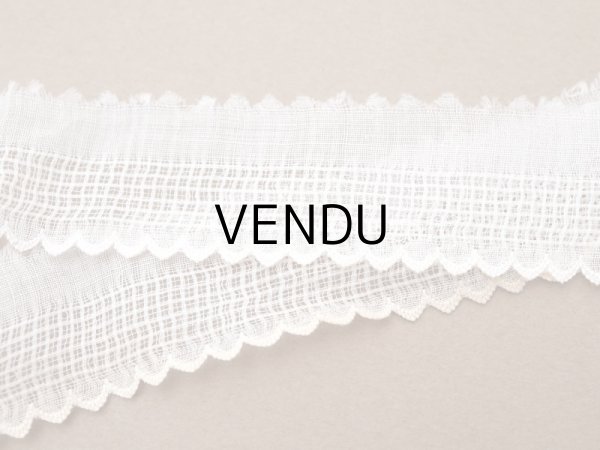 画像6: アンティーク スカラップレース コットンオーガンジー 2.7cm幅  (6)