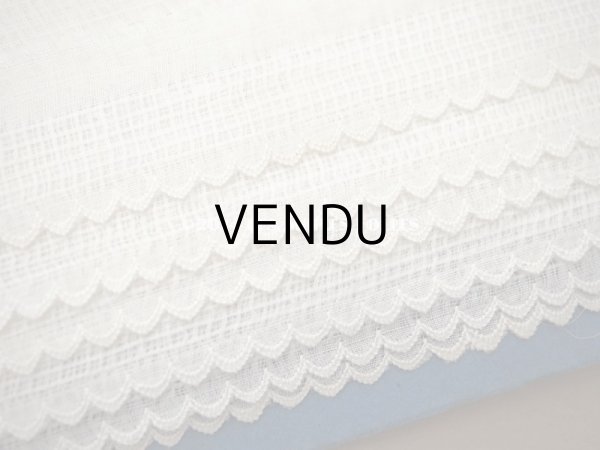 画像5: アンティーク スカラップレース コットンオーガンジー 2.7cm幅  (5)