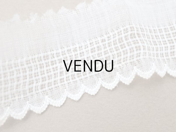 画像3: アンティーク スカラップレース コットンオーガンジー 2.7cm幅  (3)