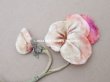 画像2: 【セール対象外】1900年頃 アンティーク パンジーの布花 ピンク＆ホワイトベージュ (2)
