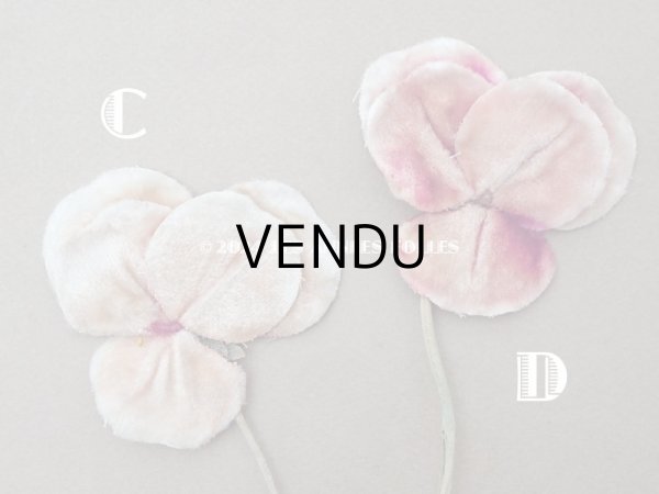 画像5: 【セール対象外】1900年頃 アンティーク パンジーの布花 ピンク (5)