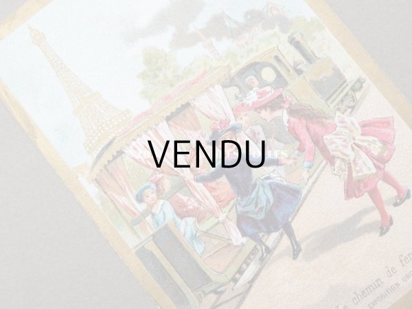 画像2: アンティーク クロモ 1889年 パリ万博 デコービル鉄道 LE CHEMIN DE FER DECAUVILLE -AU BON MARCHE- (2)