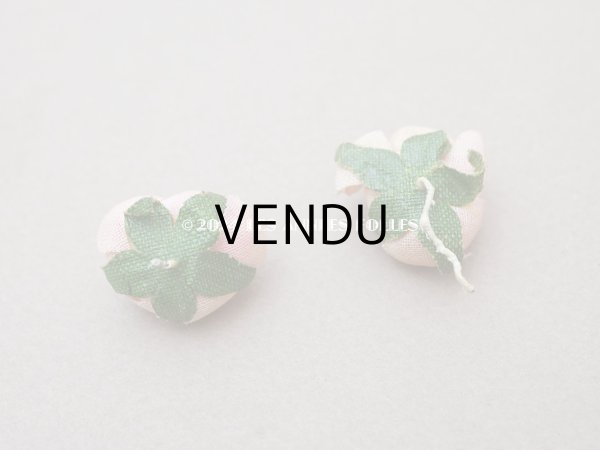 画像4: アンティーク 小さな薔薇の布花 2ピースのセット ベビーピンク ドール用 (4)