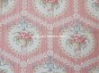 画像14: 【セール対象外】アンティーク  ローズパニエ柄 ファブリック 2点セット 81×49〜54cm & 35×60〜63cm (14)