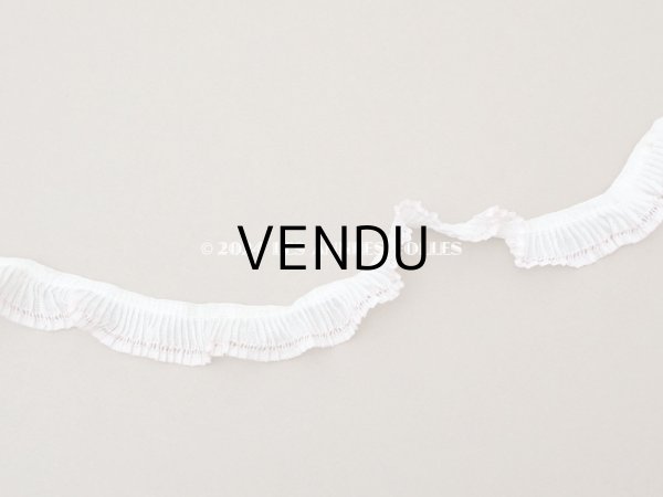 画像3: アンティーク プリーツリボン ピンクの縁取り 1.72m 2.3cm幅  (3)