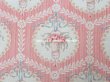 画像3: 【セール対象外】アンティーク  ローズパニエ柄 ファブリック 2点セット 81×49〜54cm & 35×60〜63cm (3)