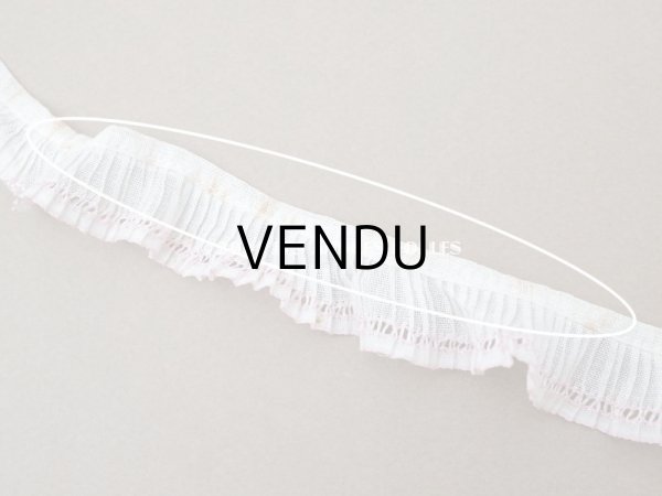 画像8: アンティーク プリーツリボン ピンクの縁取り 1.72m 2.3cm幅  (8)