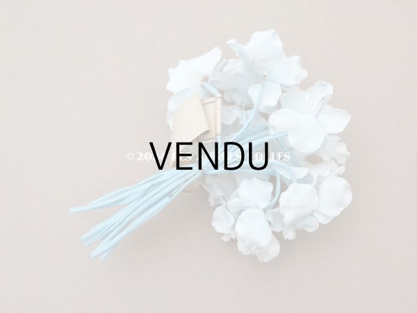 画像7: アンティーク 菫の布花 パルマ菫 パウダーブルー  (7)