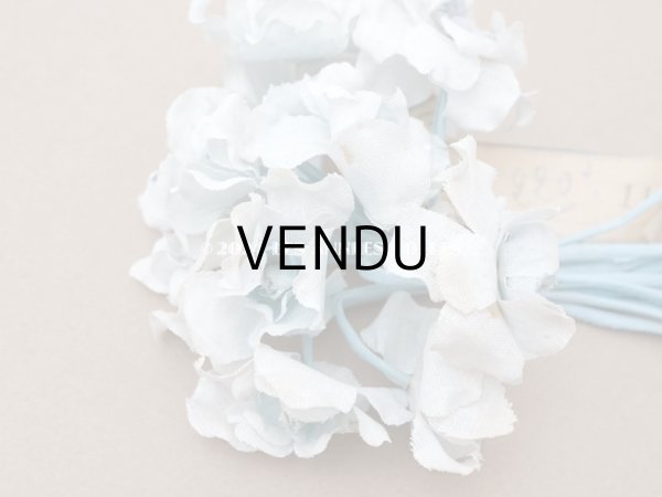 画像5: アンティーク 菫の布花 パルマ菫 パウダーブルー  (5)