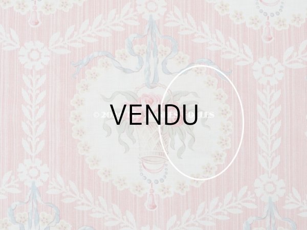 画像15: 【セール対象外】アンティーク  ローズパニエ柄 ファブリック 2点セット 81×49〜54cm & 35×60〜63cm (15)